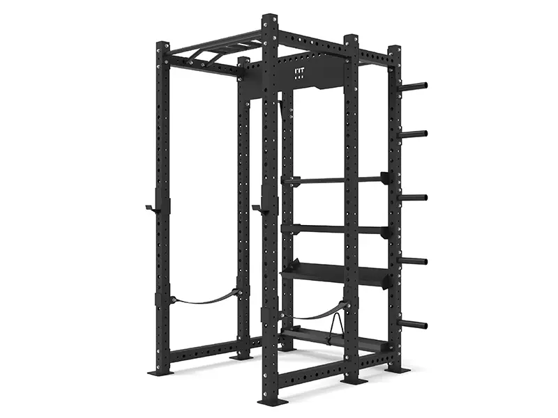 Six-Upright Commercial Power Rack with Storage