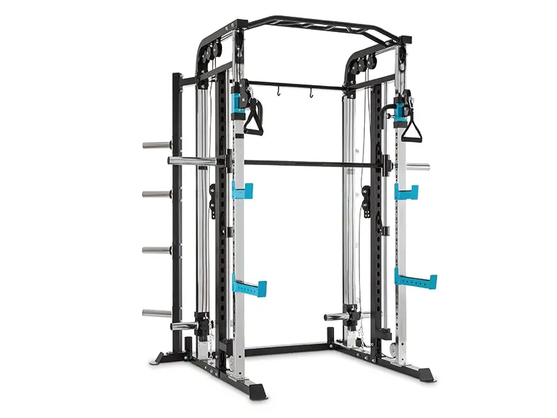 Multi-Functional Smith Machine with Cable Crossover