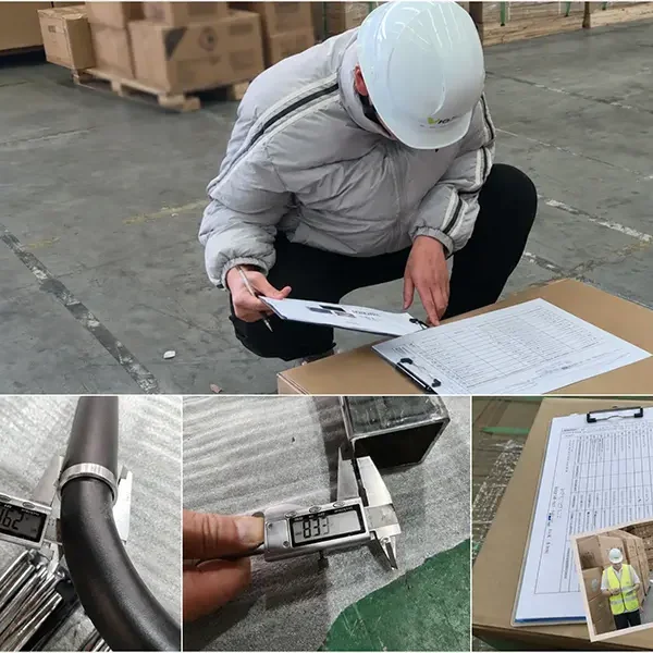 Quality inspection is currently underway, and the inspection report is being filled out.