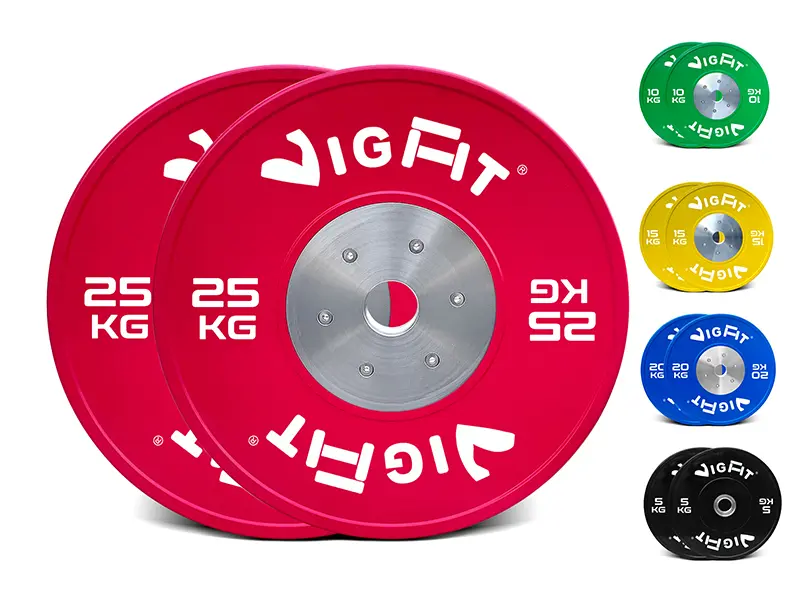 Colorful Fit Weightlifting Rubber Bumper Weight Plate