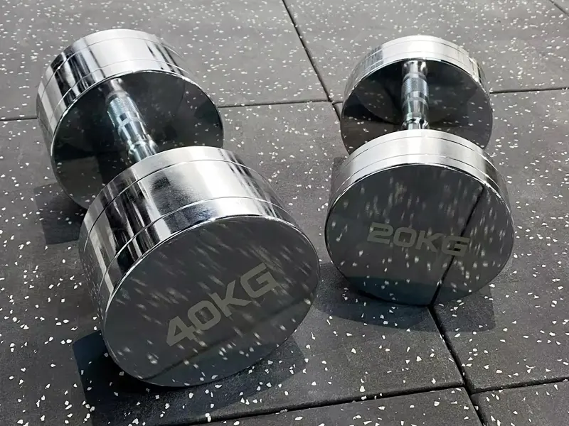 Chrome-Plated Fixed Steel Dumbbells for Gyms