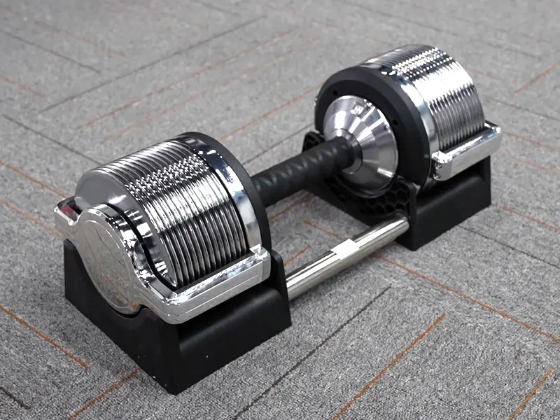 Chrome-Plated Adjustable Dumbbell Set