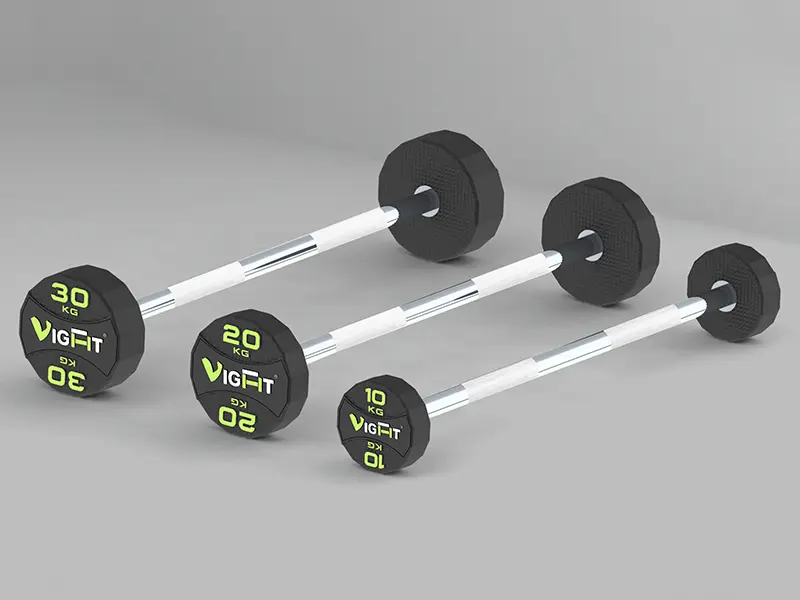 One-Piece Rubber Fixed Barbell for Strength Training