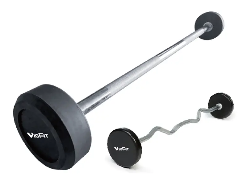 PU and Rubber Round-Head Fixed Barbells