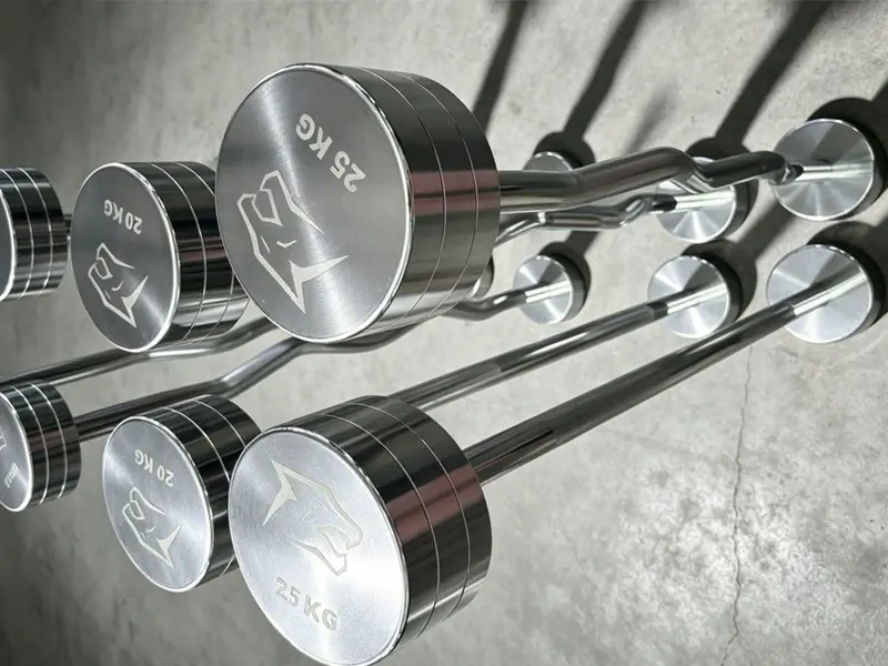 All-Steel Chrome Fixed Barbell for Commercial Gyms