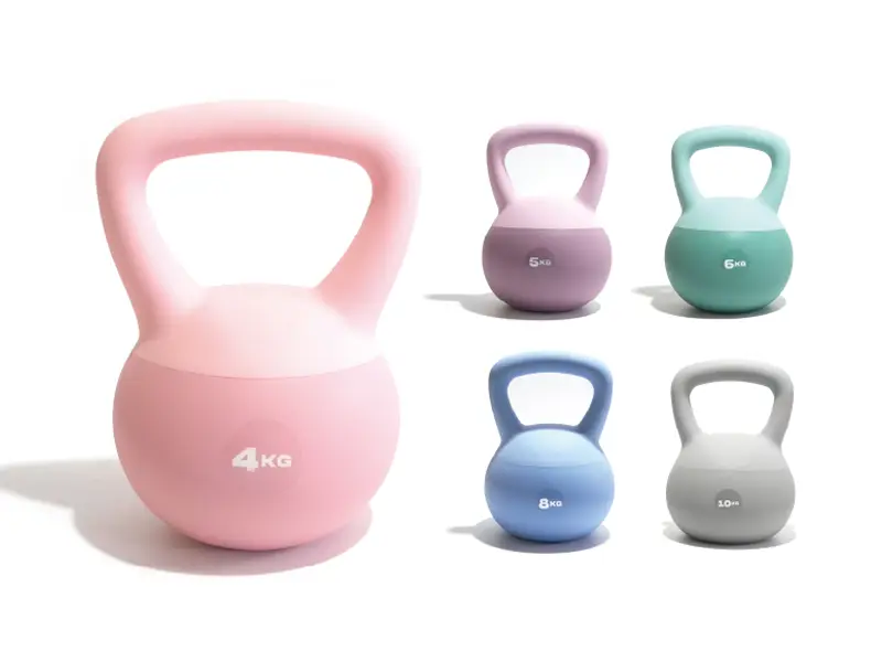 Sand-Filled PVC Kettlebell for Home Fitness