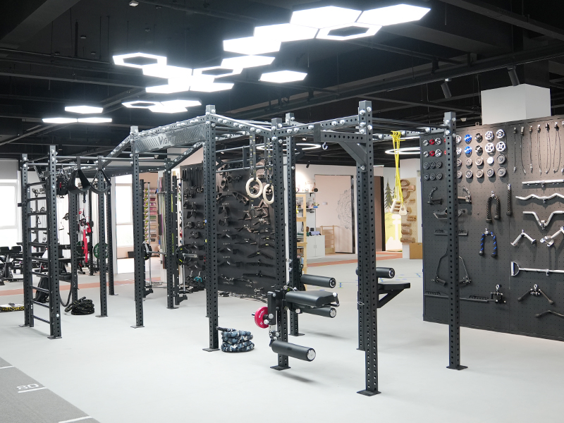 Functional training rigs and conditioning equipment for commercial gyms